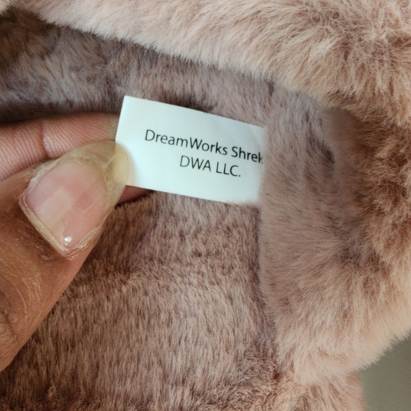 NWOT Dreamworks Embroidery Shrek Pink Slippers, sz 9.5 - Picture 6 of 11